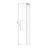 Biały stylowy nowoczesny designerski kinkiet LED do łazienki szklany ryflowany klosz LINEA LP-0510/1W-61 WH CCT Light Prestige IP44